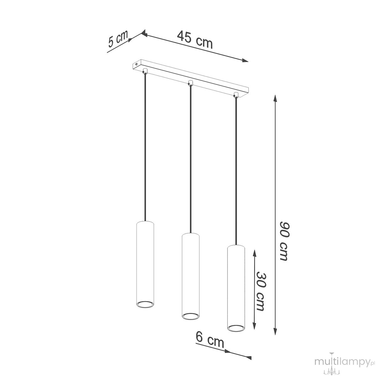 Lagos lampa wisząca 3xGU10 złota SL.1201