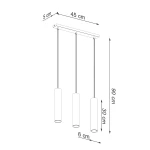 Lagos lampa wisząca 3xGU10 złota SL.1201