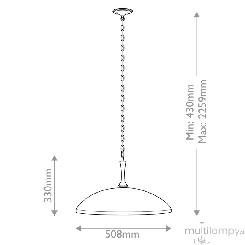 Delarosa lampa wisząca 1xE27 szampański brąz KL-DELAROSA-P-WH