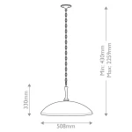 Delarosa lampa wisząca 1xE27 szampański brąz KL-DELAROSA-P-WH