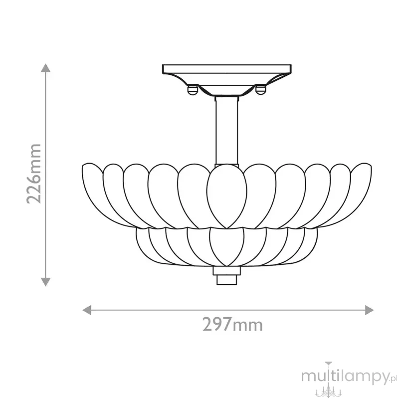Whitecap lampa sufitowa 3xE14 brązowa QZ-WHITECAP-SF-S