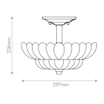 Whitecap lampa sufitowa 3xE14 brązowa QZ-WHITECAP-SF-S