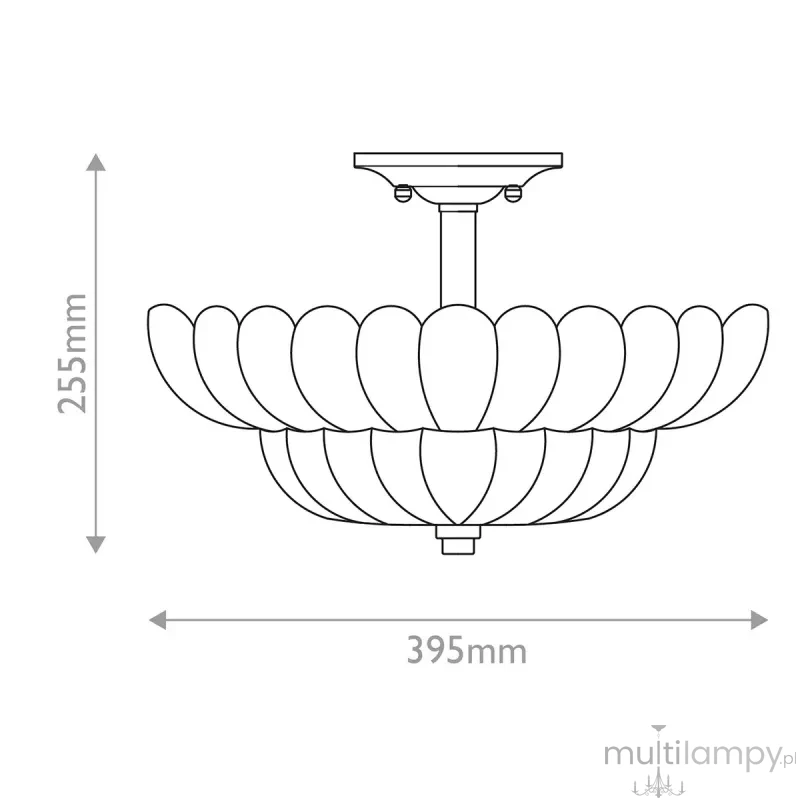 Whitecap 40 lampa sufitowa 4xE14 brązowa QZ-WHITECAP-SF-M
