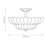 Whitecap 40 lampa sufitowa 4xE14 brązowa QZ-WHITECAP-SF-M