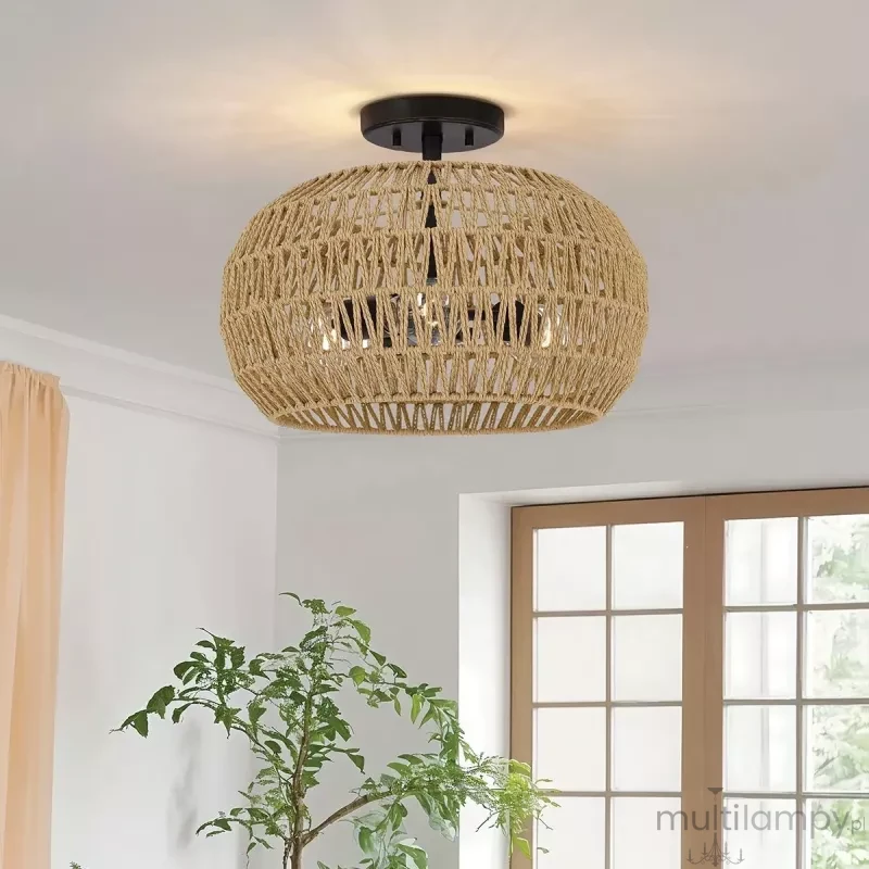 Casablanca lampa sufitowa 3xE27 brąz QZ-CASABLANCA-3SF-PBZ