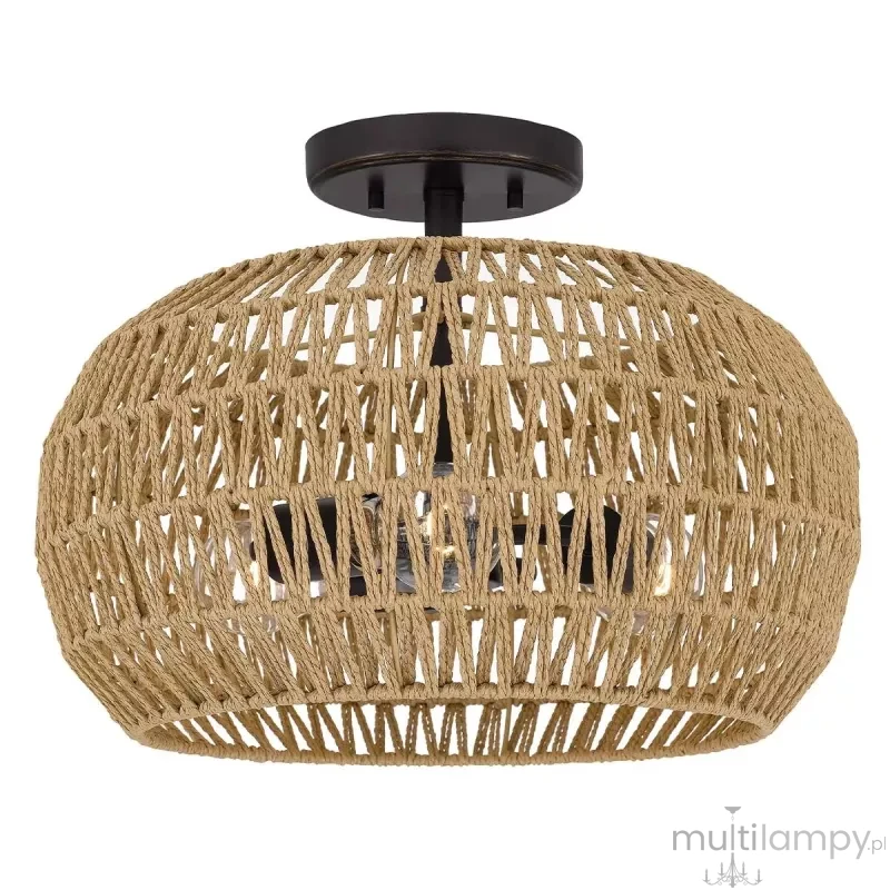 Casablanca lampa sufitowa 3xE27 brąz QZ-CASABLANCA-3SF-PBZ