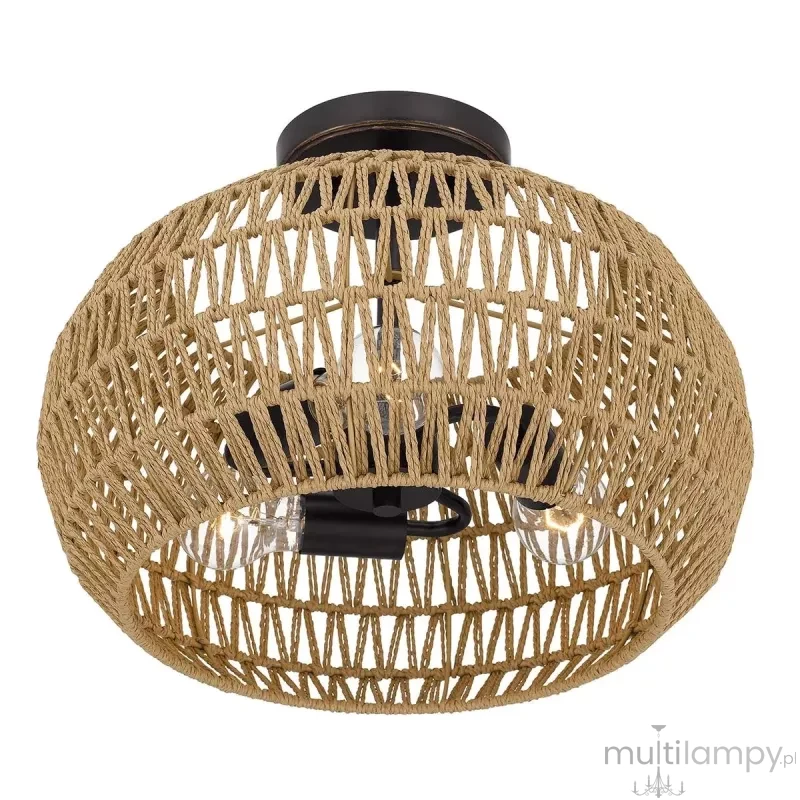 Casablanca lampa sufitowa 3xE27 brąz QZ-CASABLANCA-3SF-PBZ