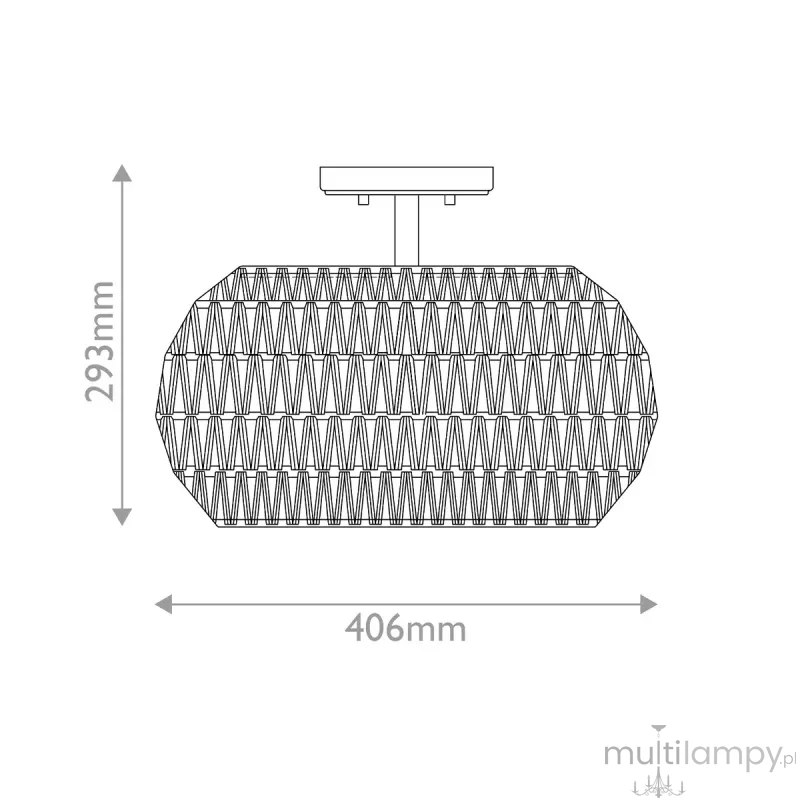 Casablanca lampa sufitowa 3xE27 brąz QZ-CASABLANCA-3SF-PBZ