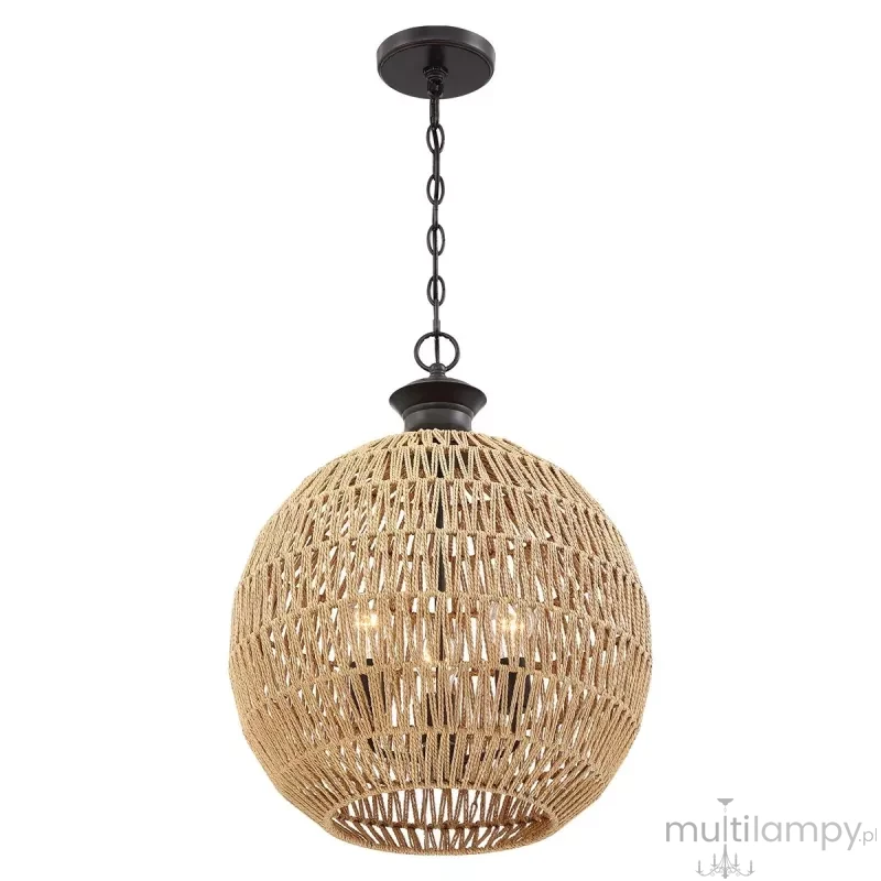 Casablanca lampa wisząca 3xE27 brąz QZ-CASABLANCA-3P-PBZ