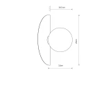 Saturn S kinkiet 1xG9 burgund 12602