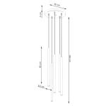 Pastelo lampa wisząca 5xG9 zielona oliwka SL.1522