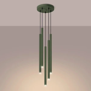 Pastelo lampa wisząca 5xG9 zielona oliwka SL.1522