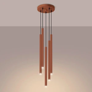 Pastelo lampa wisząca 5xG9 ochra czerwona SL.1528