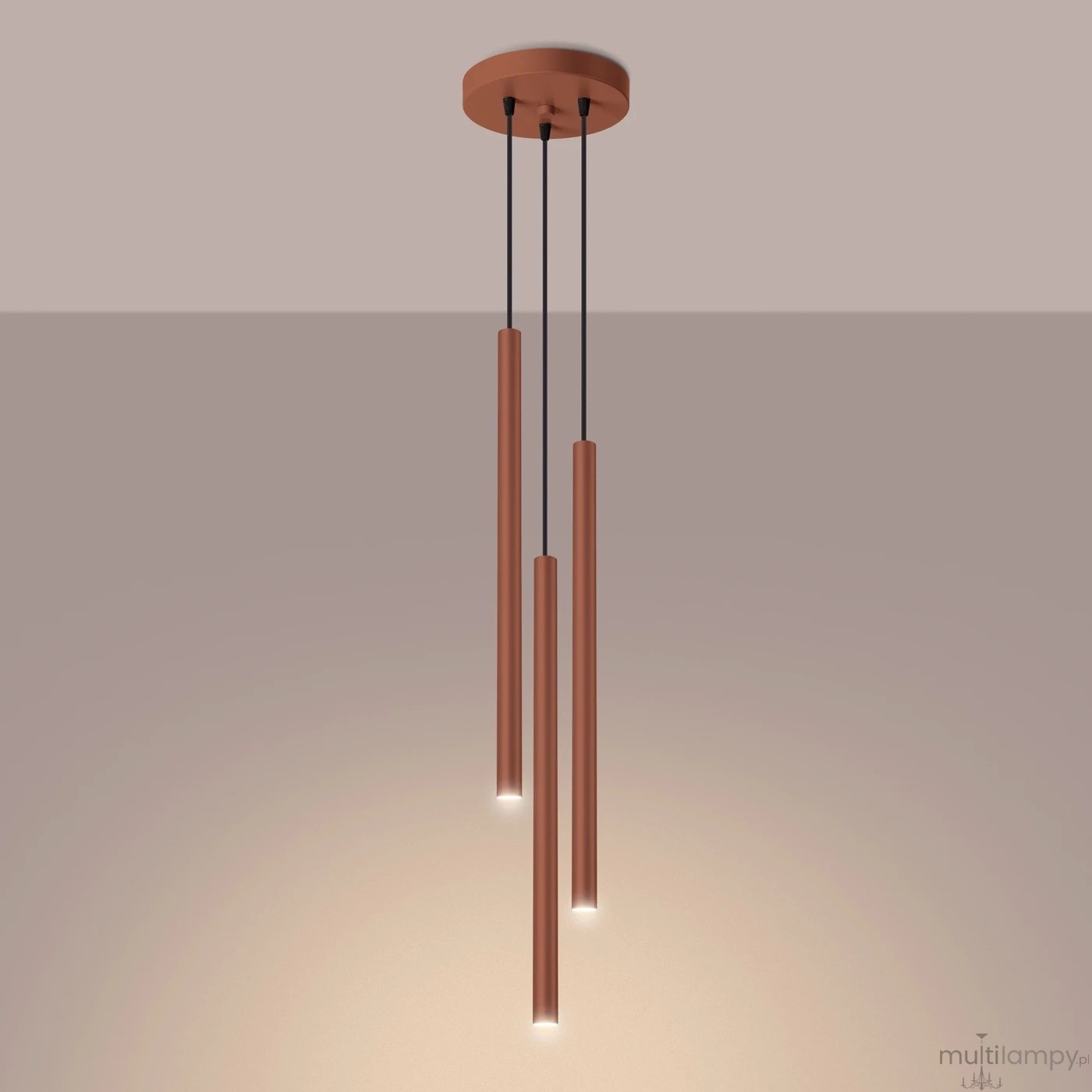 Pastelo lampa wisząca 3xG9 ochra czerwona SL.1527