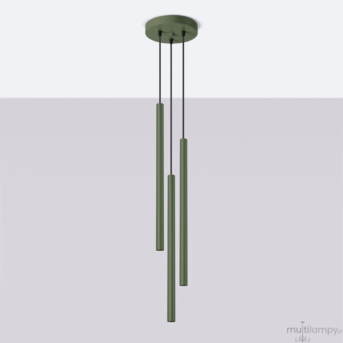 Pastelo lampa wisząca 3xG9 zielona oliwka SL.1521
