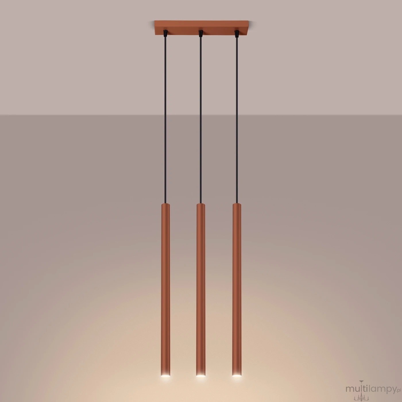 Pastelo lampa wisząca 3xG9 ochra czerwona SL.1526