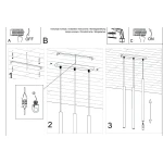 Pastelo lampa wisząca 3xG9 zielona oliwka SL.1520