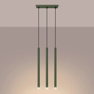 Pastelo lampa wisząca 3xG9 zielona oliwka SL.1520