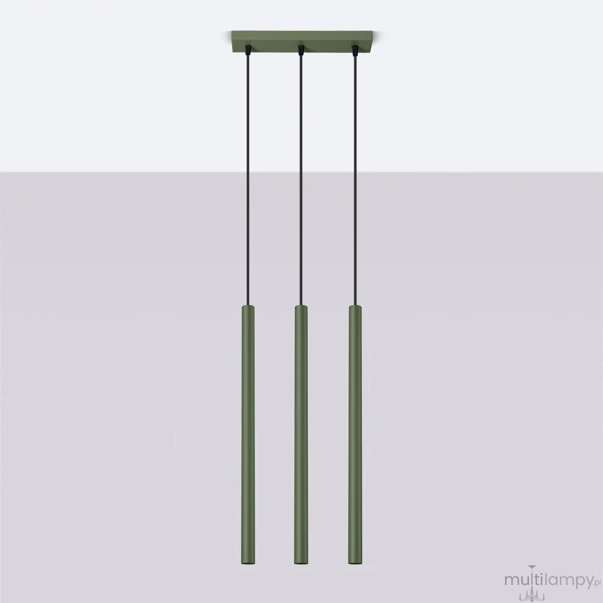 Pastelo lampa wisząca 3xG9 zielona oliwka SL.1520