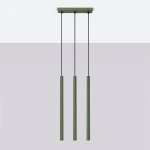 Pastelo lampa wisząca 3xG9 zielona oliwka SL.1520
