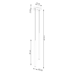 Pastelo lampa wisząca 2xG9 ochra czerwona SL.1525