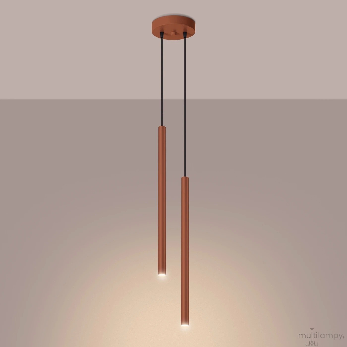 Pastelo lampa wisząca 2xG9 ochra czerwona SL.1525