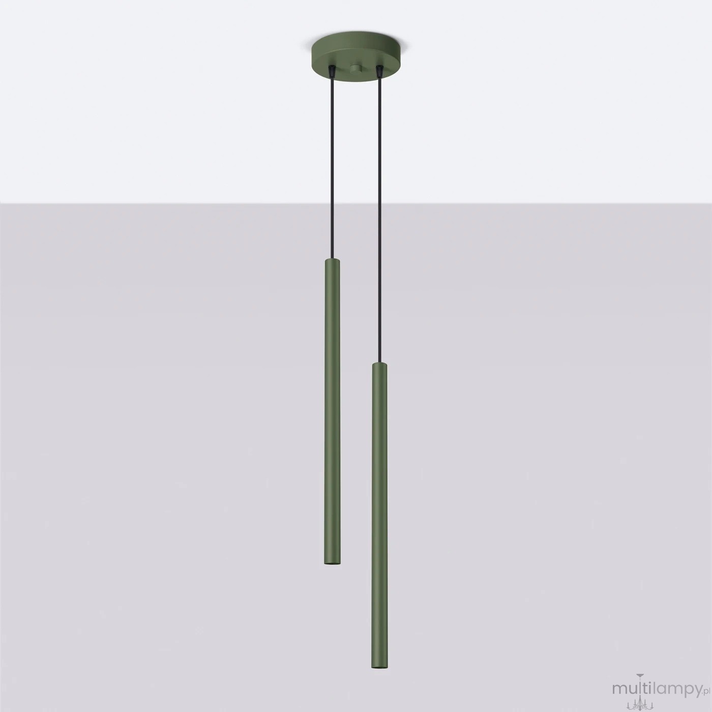 Pastelo lampa wisząca 2xG9 zielona oliwka SL.1519