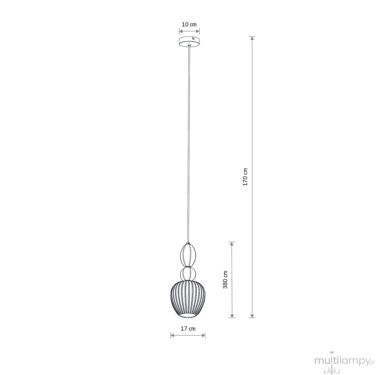 Corals lampa wisząca 1xE27 czarna 11974