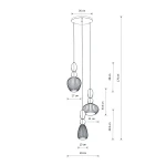 Corals lampa wisząca 3xE27 czarna 11975