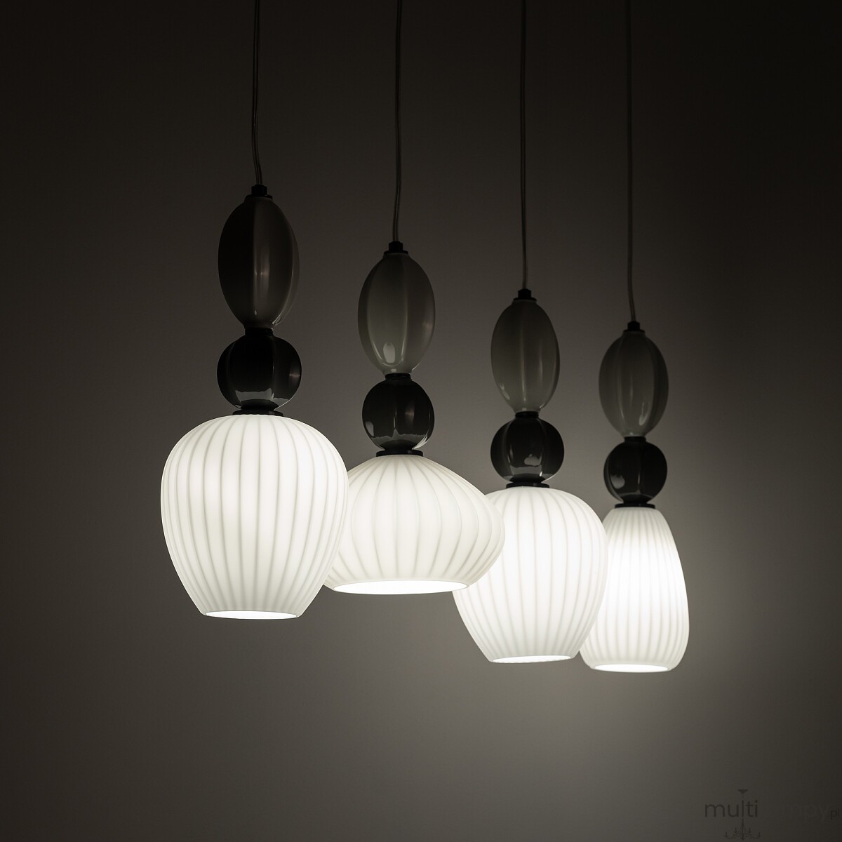 Corals lampa wisząca 4xE27 czarna 11976