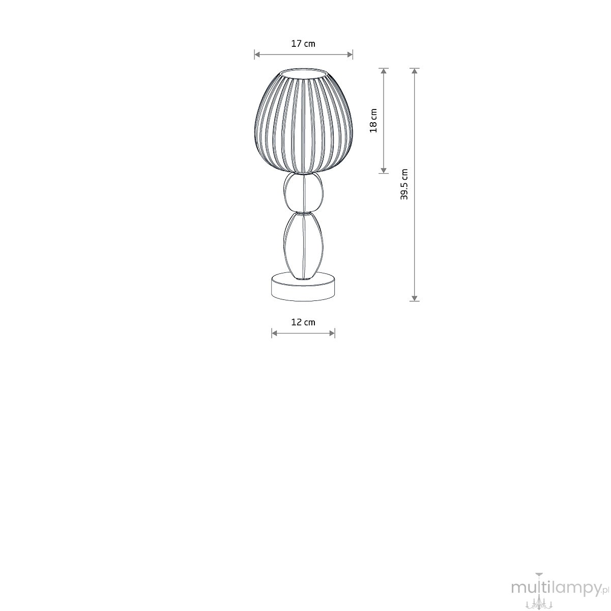 Corals lampka stołowa 1xE27 czarna 11978