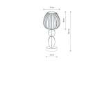Corals lampka stołowa 1xE27 czarna 11978