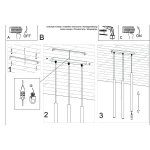 Pastelo lampa wisząca 3xG9 czarna złoty połysk SL.1196