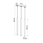 Pastelo lampa wisząca 3xG9 czarna złoty połysk SL.1196
