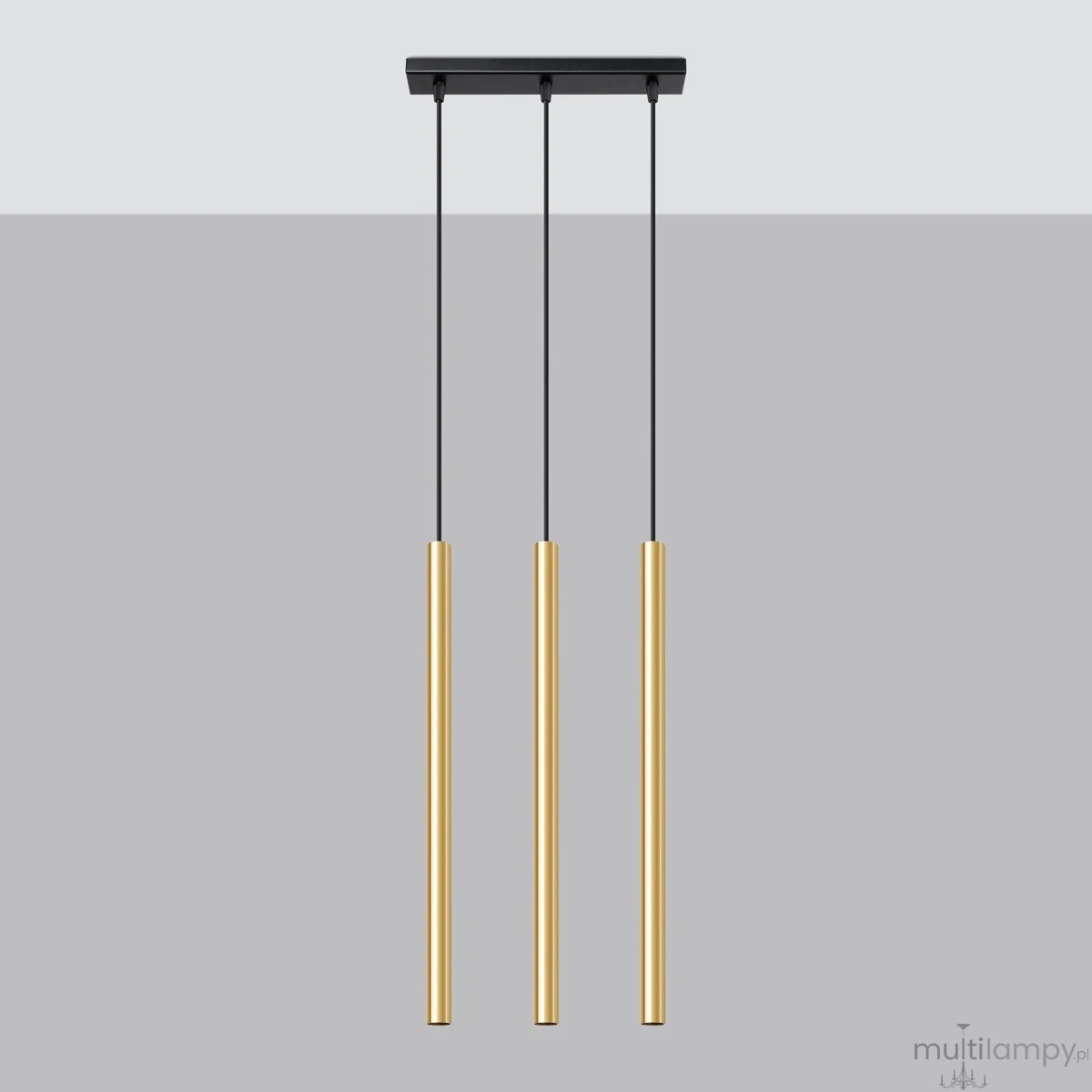 Pastelo lampa wisząca 3xG9 czarna złoty połysk SL.1196