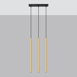Pastelo lampa wisząca 3xG9 czarna złoty połysk SL.1196