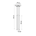 Pastelo lampa wisząca 3xG9 czarna złoty połysk SL.1197