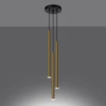 Pastelo lampa wisząca 3xG9 czarna złoty połysk SL.1197