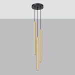 Pastelo lampa wisząca 3xG9 czarna złoty połysk SL.1197
