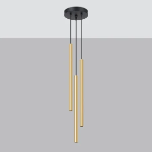 Pastelo lampa wisząca 3xG9 czarna złoty połysk SL.1197