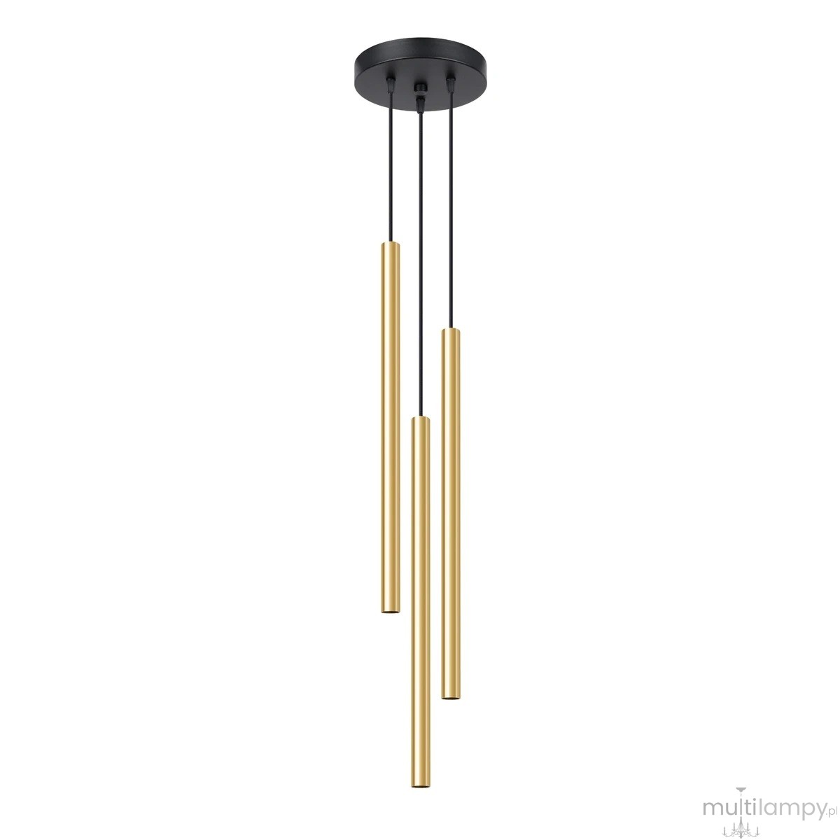 Pastelo lampa wisząca 3xG9 czarna złoty połysk SL.1197
