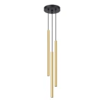 Pastelo lampa wisząca 3xG9 czarna złoty połysk SL.1197
