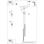 Arche lampa wisząca 2xG9 czarna SL.1867