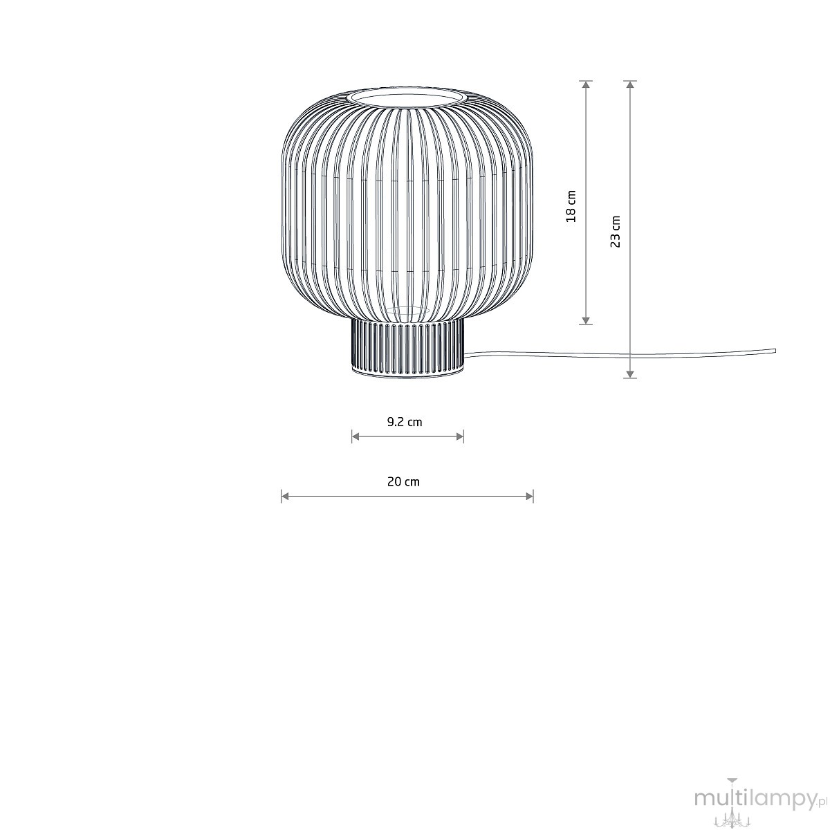 Aurora lampa stołowa 1xE27 szara 11973