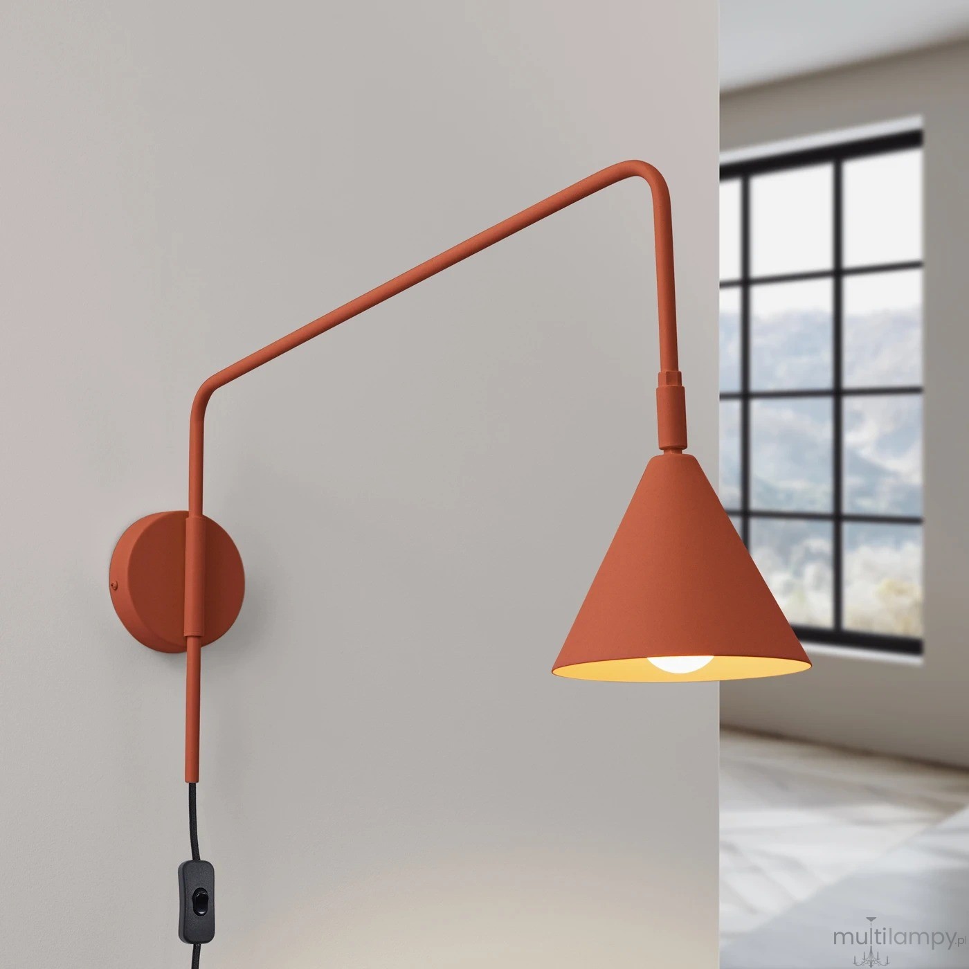 Nox kinkiet E14 ochra czerwona SL.1701