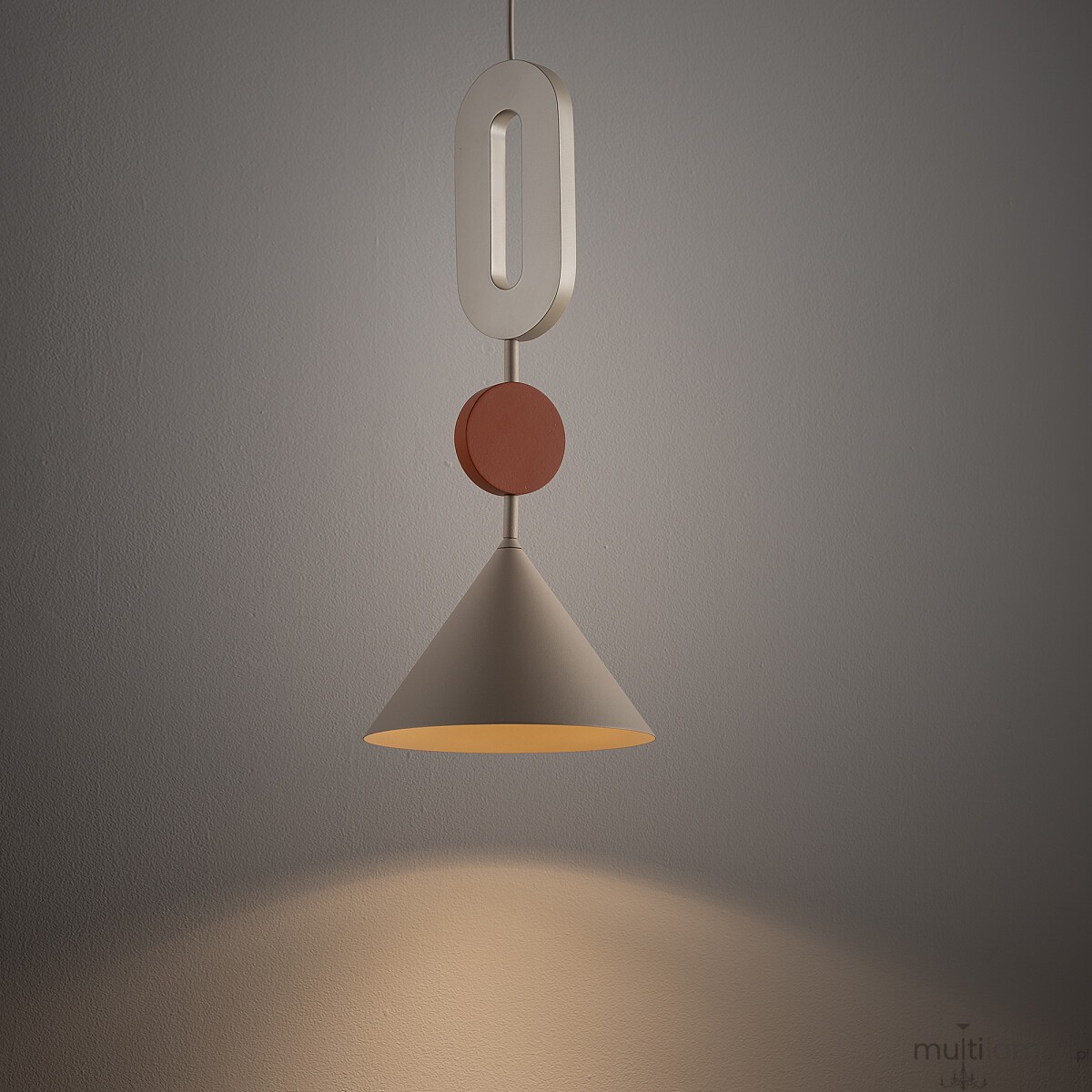 Drops Color E lampa wisząca 1xGU10 AR111 beżowa/terakota 11192