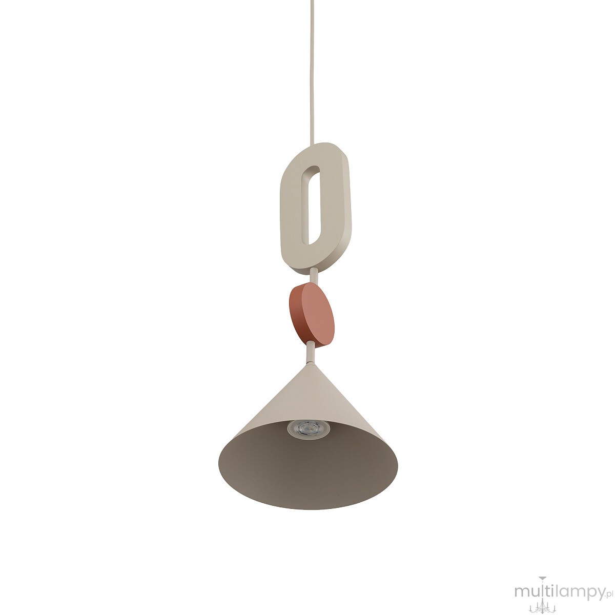 Drops Color E lampa wisząca 1xGU10 AR111 beżowa/terakota 11192