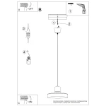 Bilo lampa wisząca E27 biała SL.1702