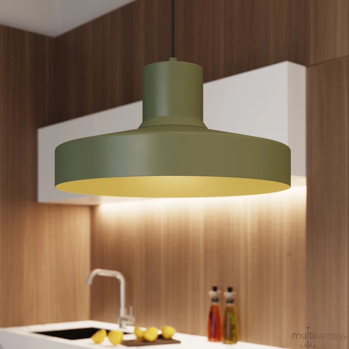 Bilo lampa wisząca E27 zielona oliwka SL.1705