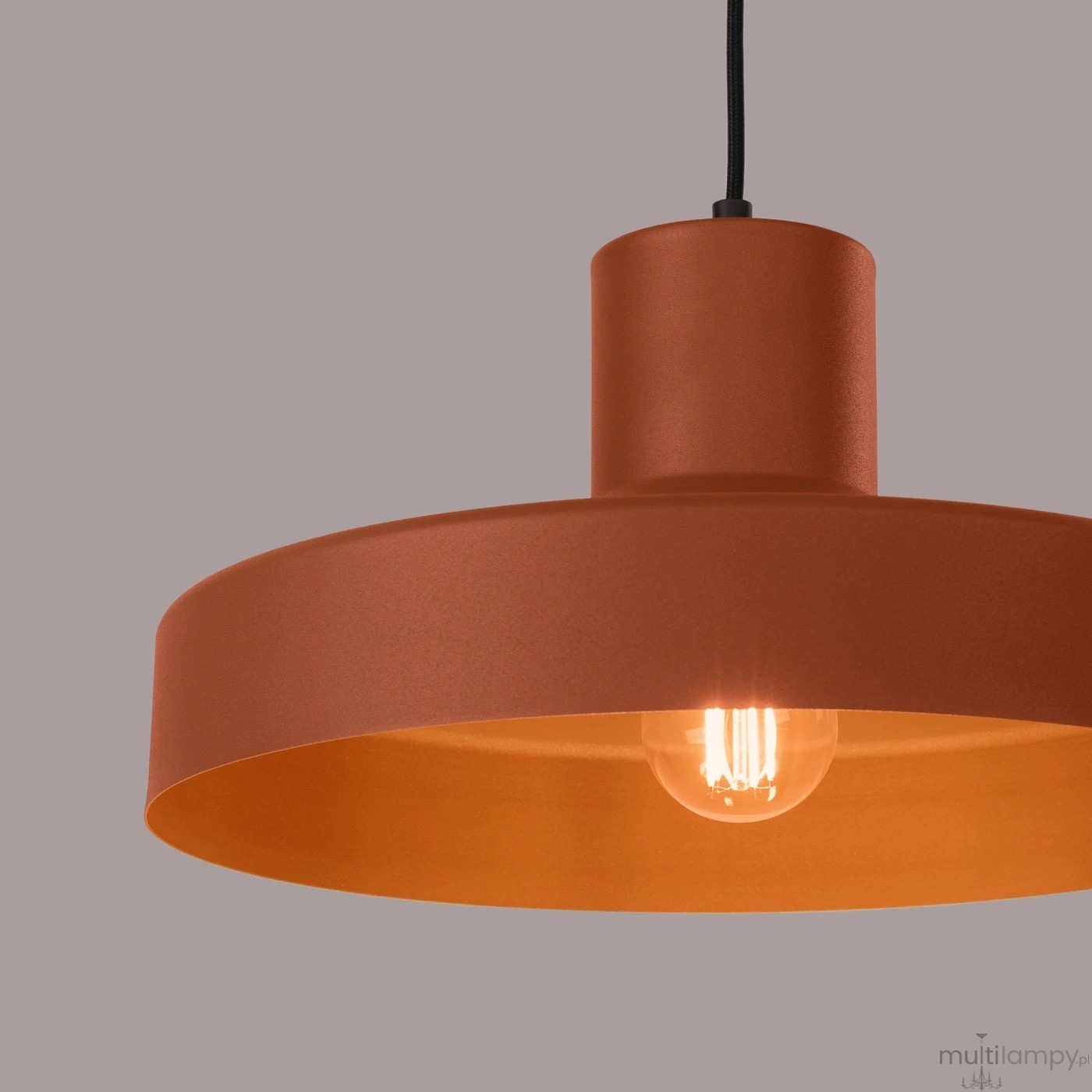 Bilo lampa wisząca E27 ochra czerwona SL.1706
